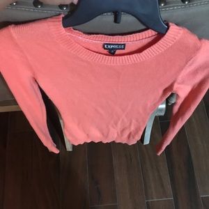 Express Sweaters - Coral longsleeve sweater Express Sweaters - Coral longsleeve sweater